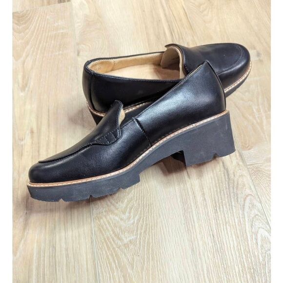 Naturalizer Cabaret Platform Loafers Black Leather Womens 8 NWOB Slip on - Picture 3 of 8
